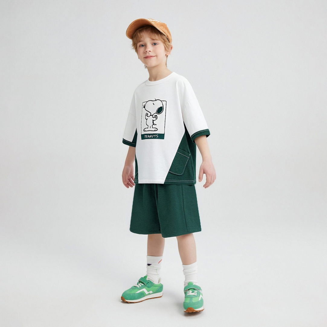 肌に優しい 夏コーデ 上下セット Tシャツ+ショーツ セットアップ n-319