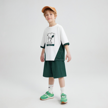 肌に優しい 夏コーデ 上下セット Tシャツ+ショーツ セットアップ n-319
