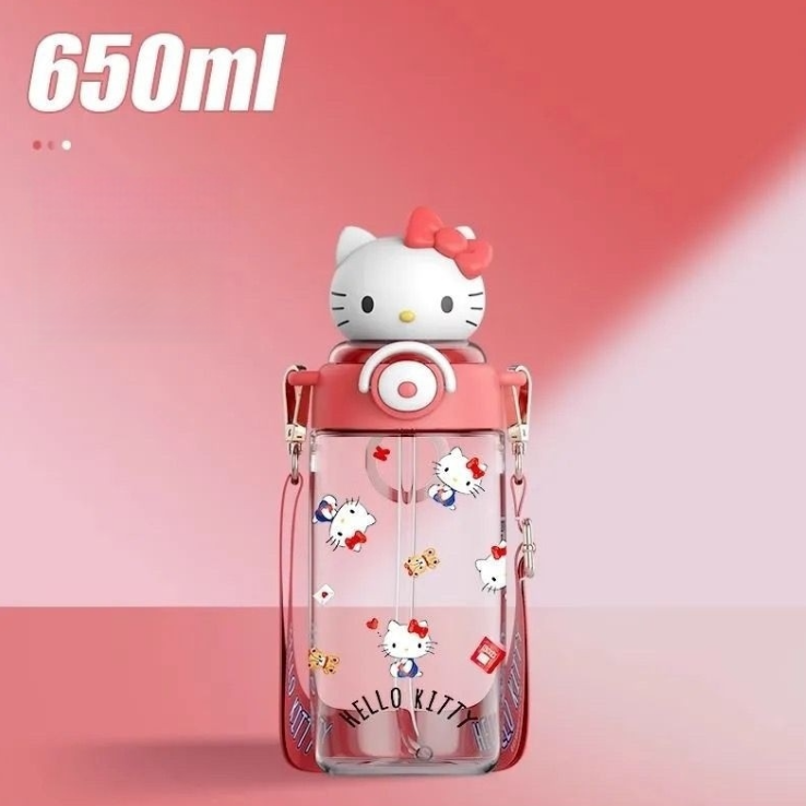 水漏れ防止 ショルダーストラップ付き 650ml 手持ち・肩掛け 水筒 ボトル C-388