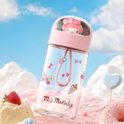 可愛い 持ち運び便利 透明 360ml 軽量 水筒 ボトル C-395