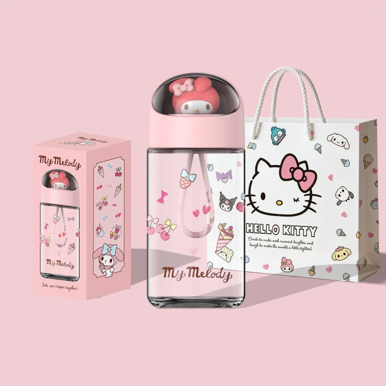 可愛い 持ち運び便利 透明 360ml 軽量 水筒 ボトル C-395