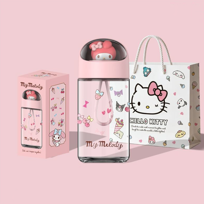可愛い 持ち運び便利 透明 360ml 軽量 水筒 ボトル C-395