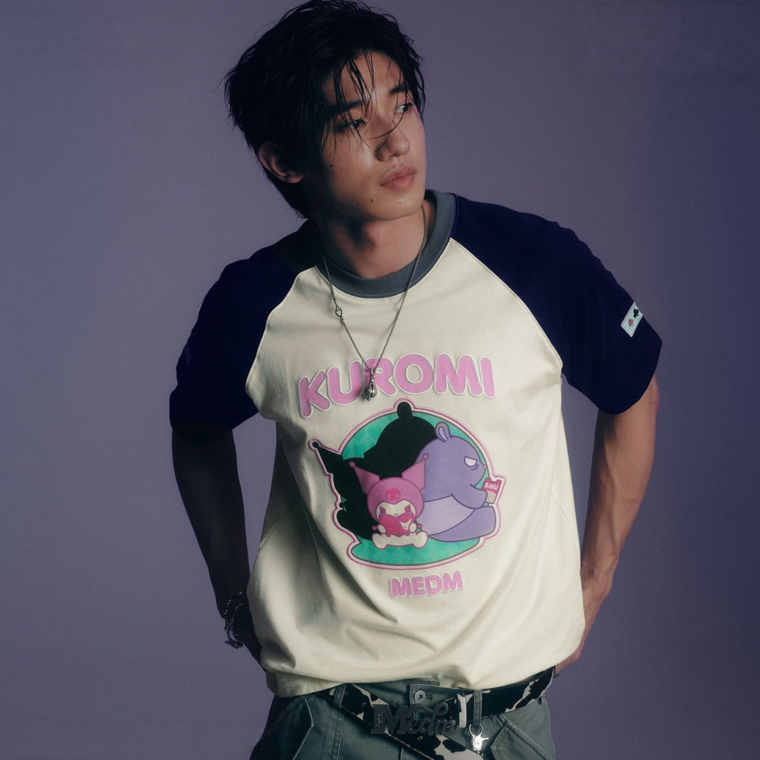 2色 男女兼用 配色 ラグラン Tシャツ C-50034