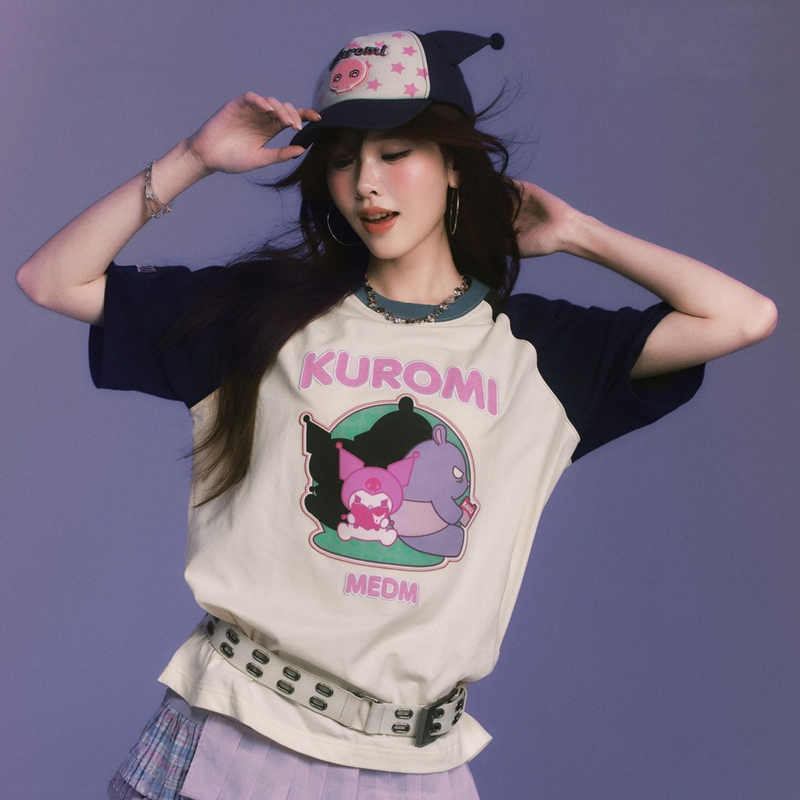 2色 男女兼用 配色 ラグラン Tシャツ C-50034