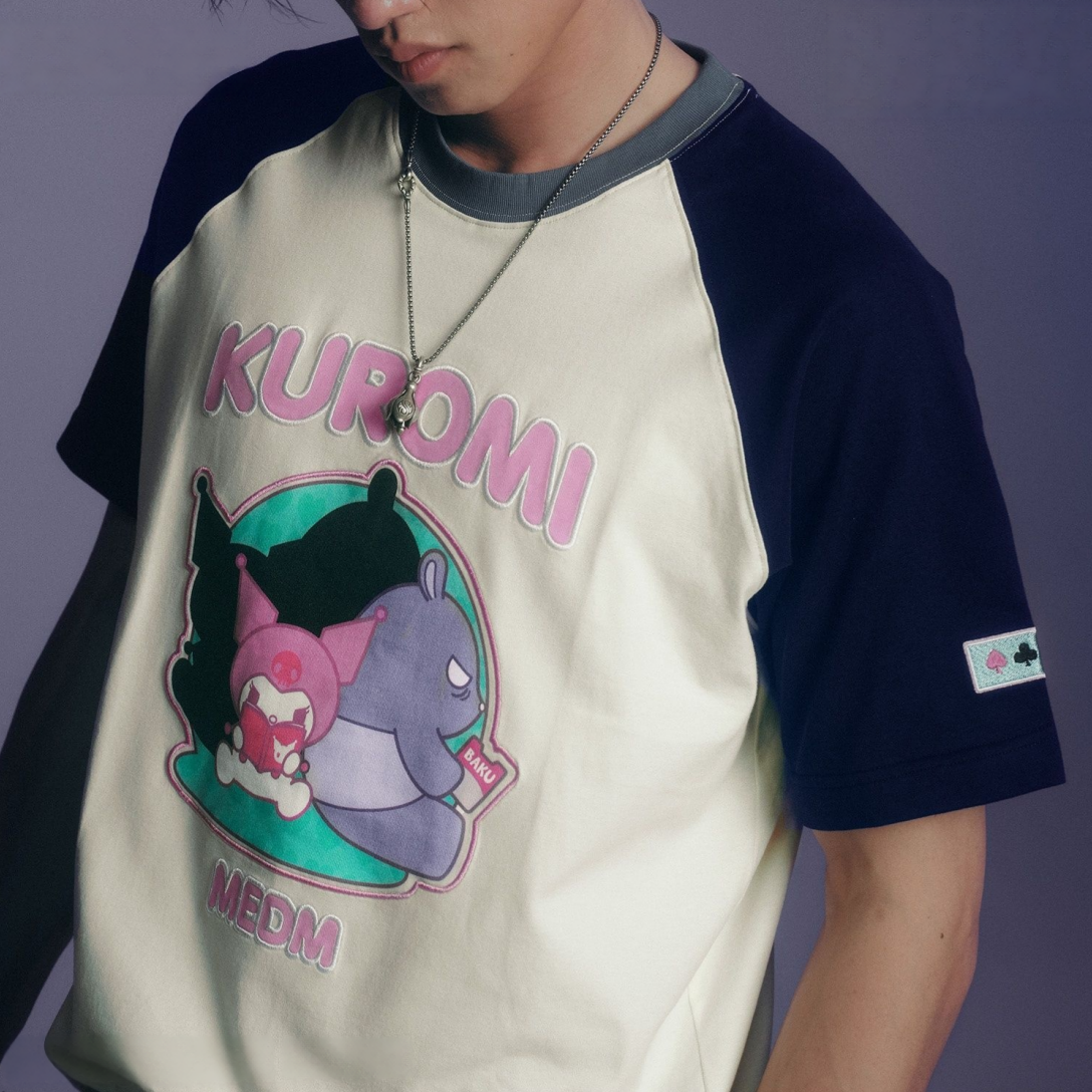 2色 男女兼用 配色 ラグラン Tシャツ C-50034