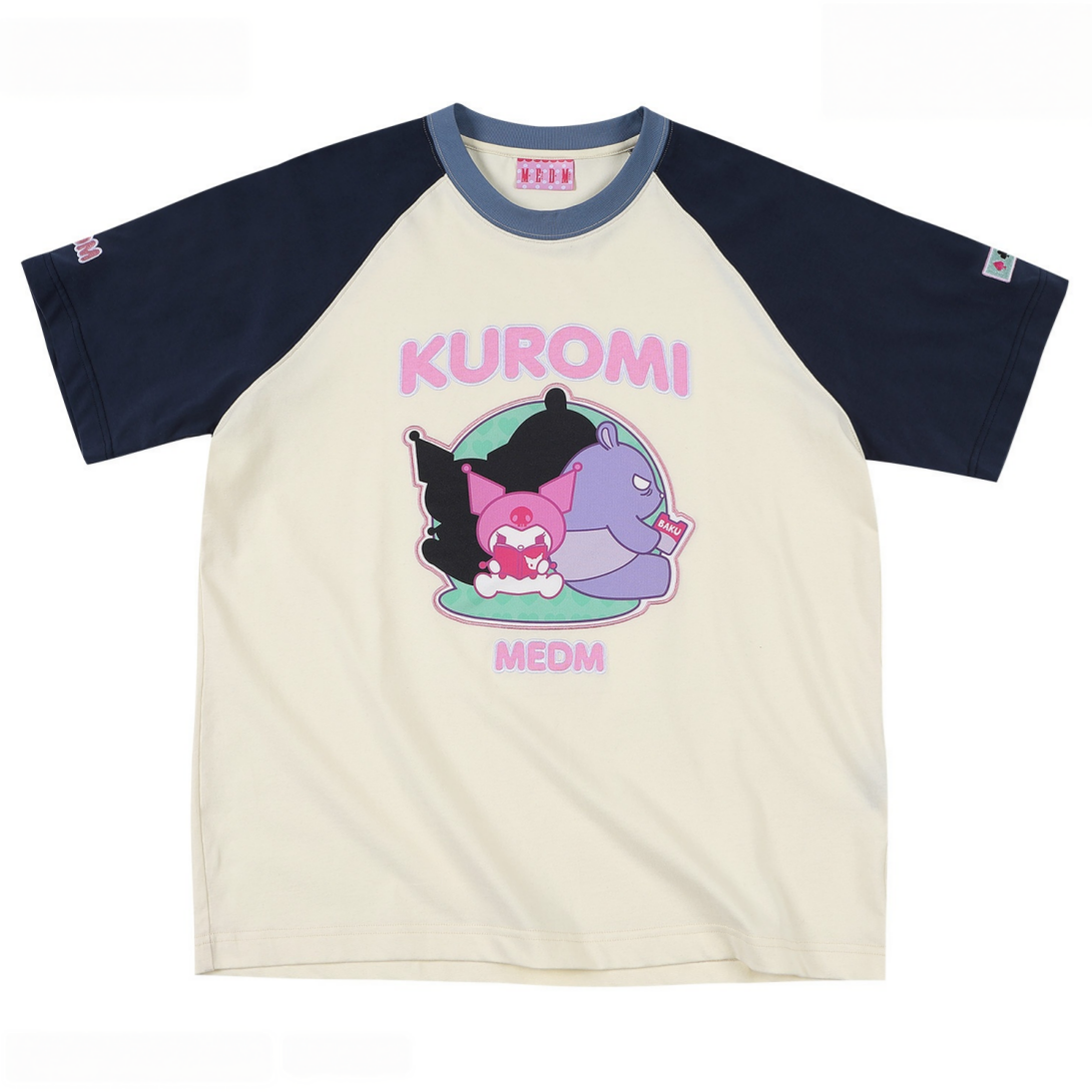 2色 男女兼用 配色 ラグラン Tシャツ C-50034