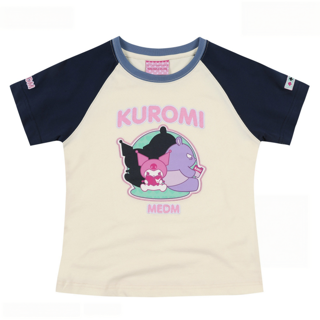 2色 かわいい ショート丈  Tシャツ C-50036