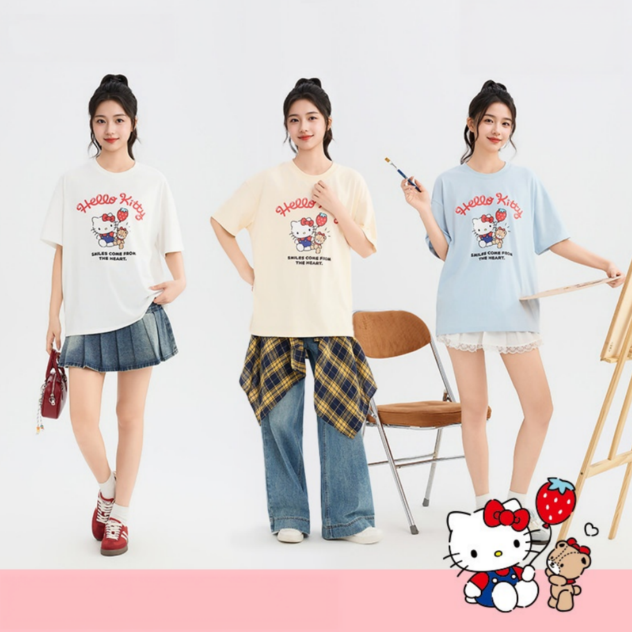 3色展開 かわいい プリント Tシャツ C-50048
