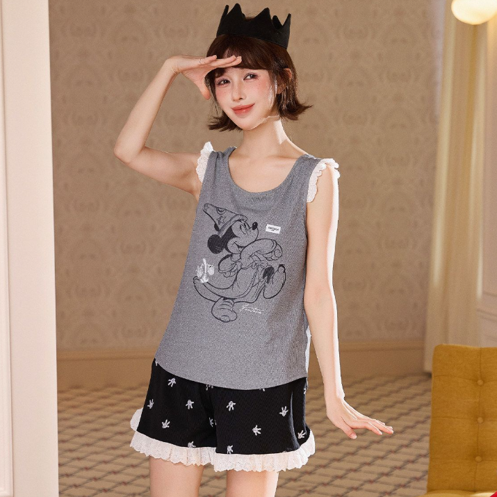 柔らか Tシャツ+ショートパンツ パジャマセット C-50059