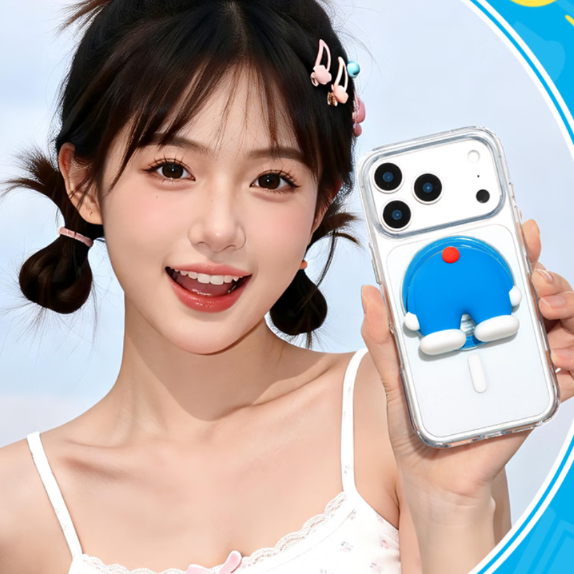 ストレス解消！携帯便利 マグネット吸着 スマホスタンド C-80119