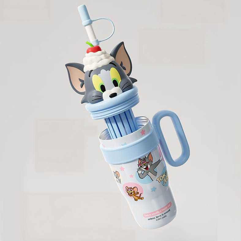800ML ハンドル付き 大容量 ストロー 水筒 タンブラー C-500