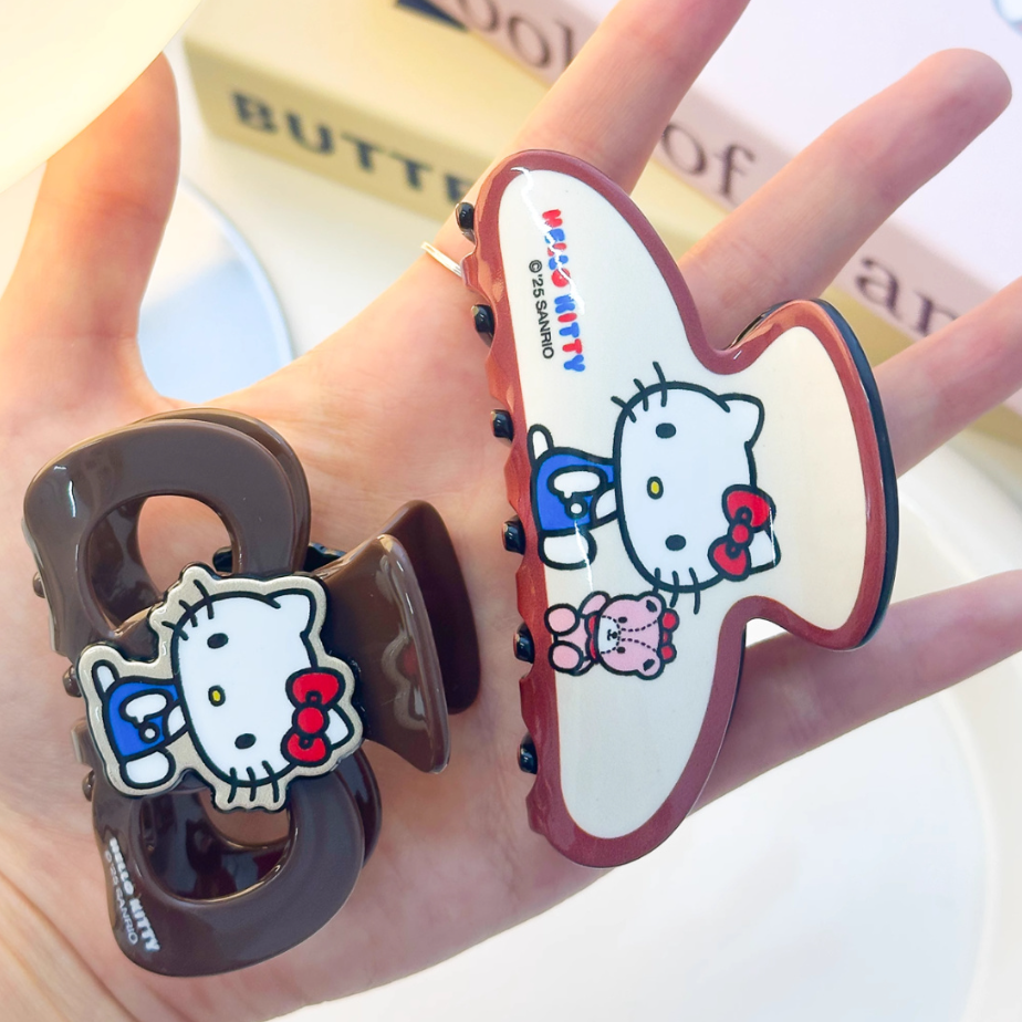 バンスクリップ ブラウン系 髪留め ヘアクリップ C-514