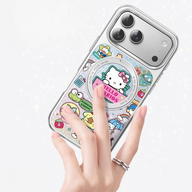 iPhone機種に対応 360度回転スタンド 磁気吸着 スマホケース C-80011
