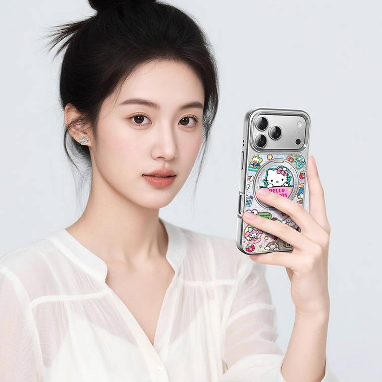iPhone機種に対応 360度回転スタンド 磁気吸着 スマホケース C-80011