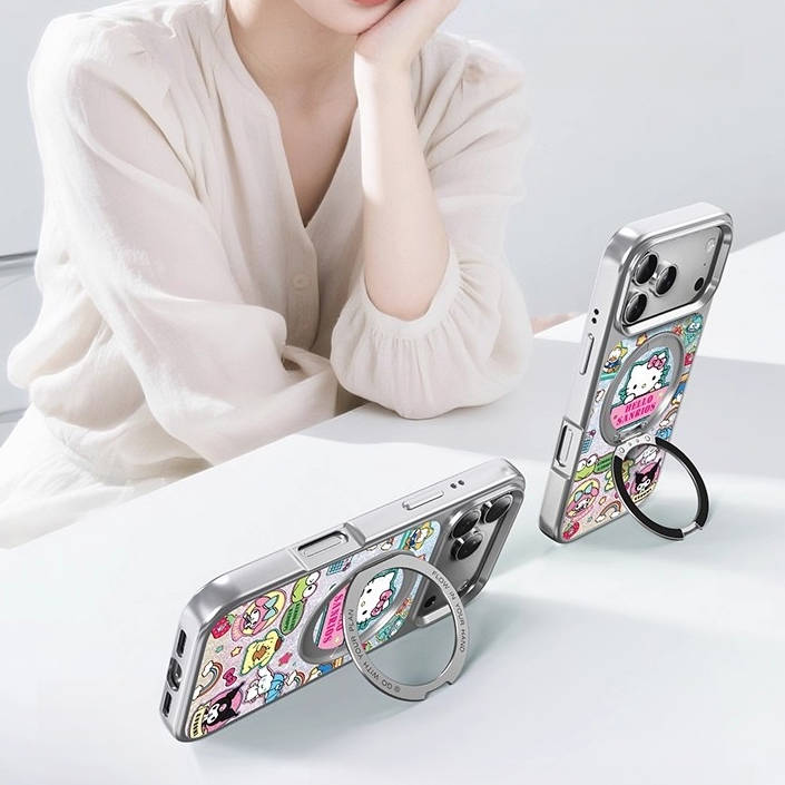 iPhone機種に対応 360度回転スタンド 磁気吸着 スマホケース C-80011