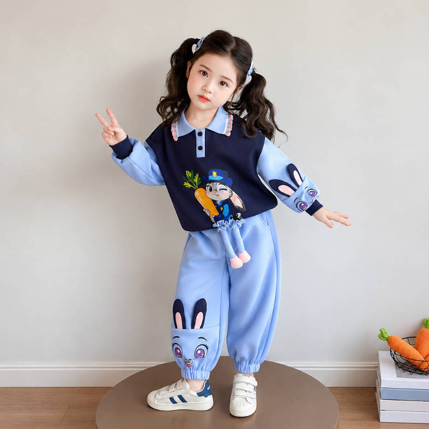 二点セット 秋新作 キッズ パーカー+パンツ セットアップ n-413