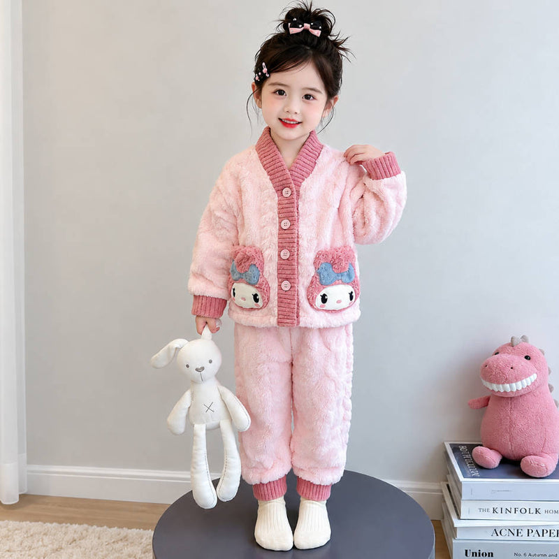 二点セット ルームウェア 秋冬 ふわふわ トップス+パンツ セットアップ n-452