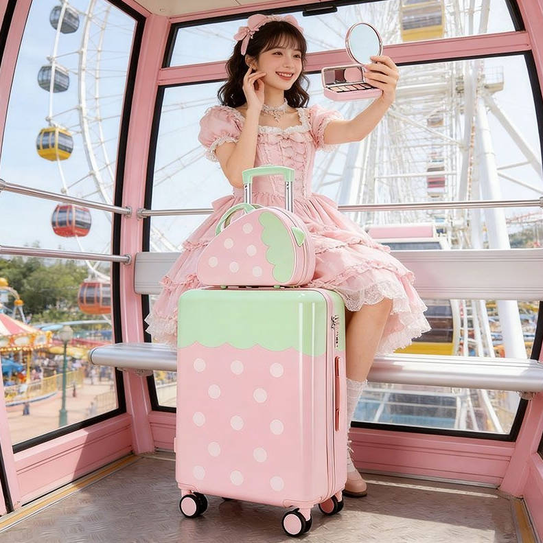 ストロベリー 配色 かわいい キャリーケース C-30034