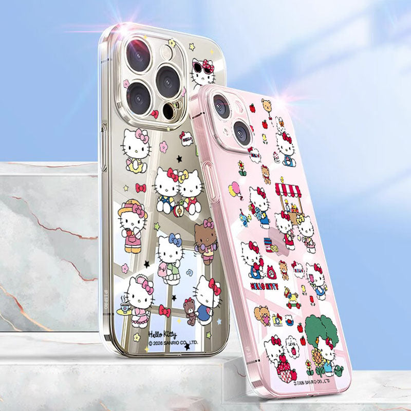 iPhone機種に対応 総柄 薄型軽量 透明 スマホケース C-80122