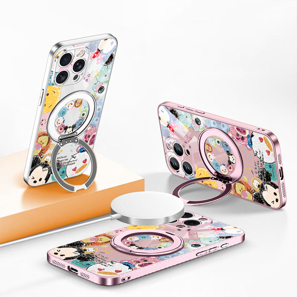 iPhone機種に対応 衝撃吸収 360 度回転スタンド スマホケース C-80132