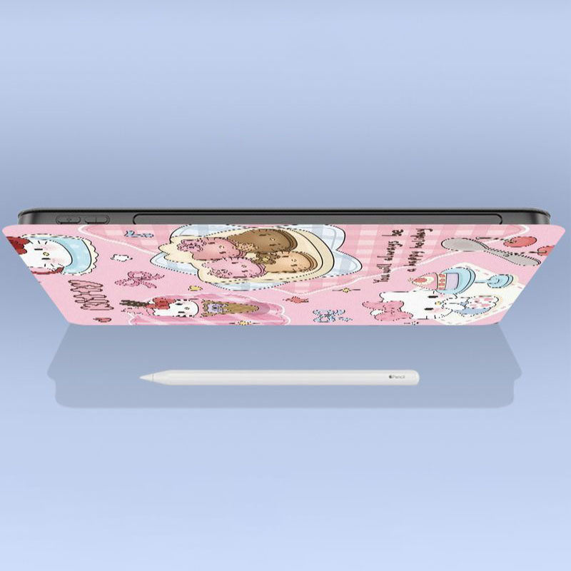 耐衝撃保護 薄型軽量 スタンド 両面プリント iPadケース C-80096