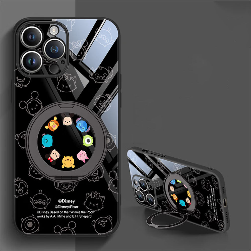 iPhone機種に対応 衝撃吸収 360 度回転スタンド スマホケース C-80132