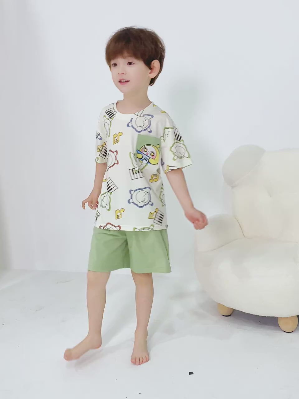 肌に優しい 吸汗速乾 ルームウェア 夏用 Tシャツ+ショーツ セットアップ n-247