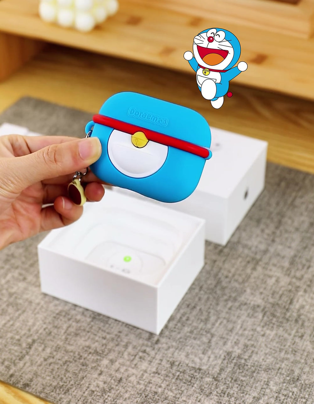 3Dデザイン かわいい 衝撃吸収 AirPodsケース C-80177
