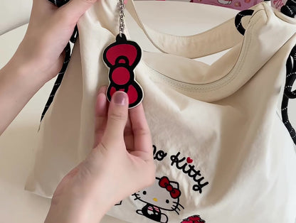 撥水防汚 刺繍 大容量 調整ショルダー トートバッグ C-342