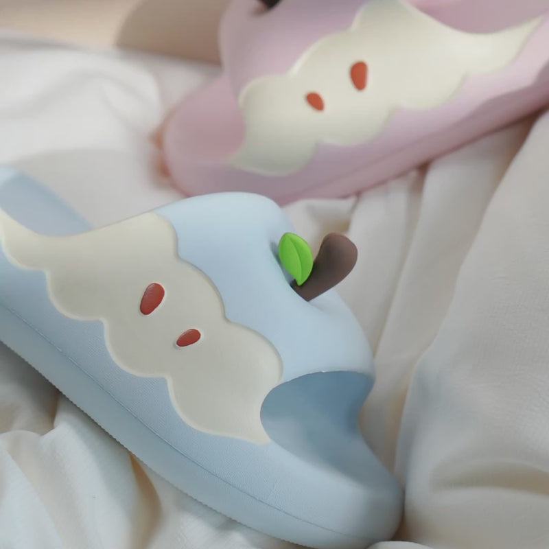 柔らか 立体飾り 軽量素材 厚底設計 シューズ スリッパ C-188