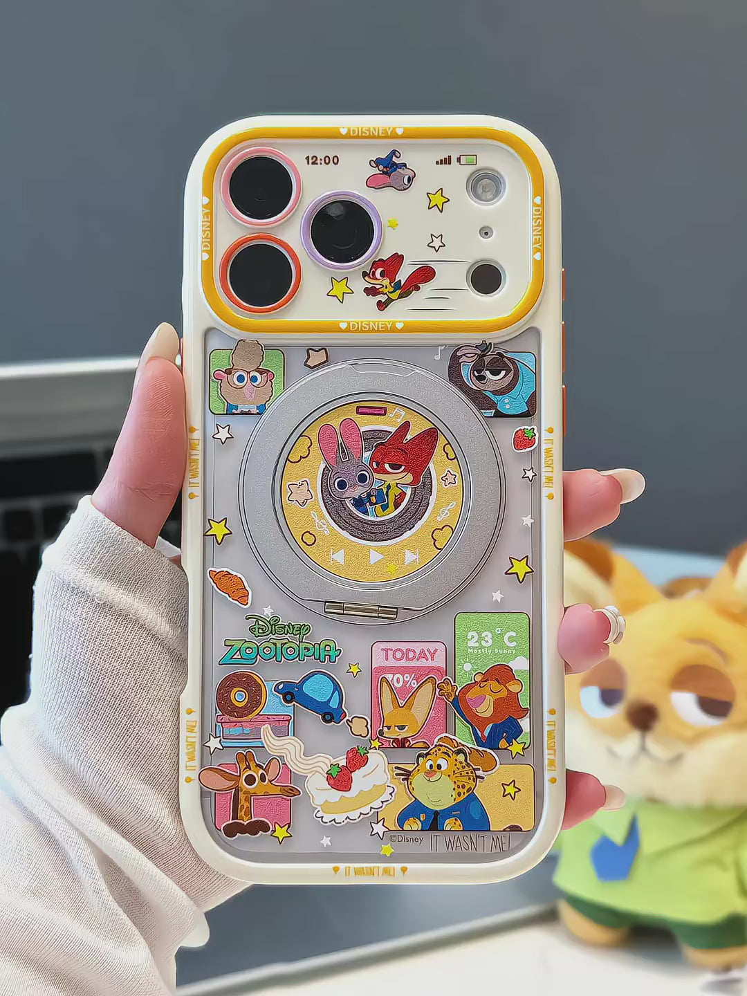 iPhone機種に対応 360°回転リング スマホケース C-80170