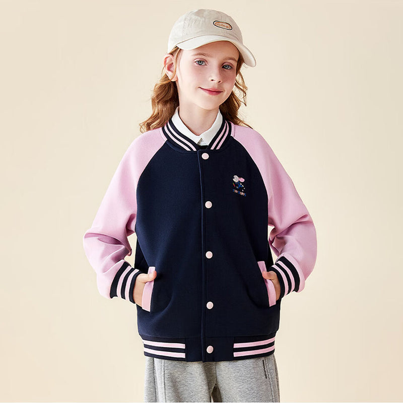 配色 春秋 スタジャン風 ジャケット n-428