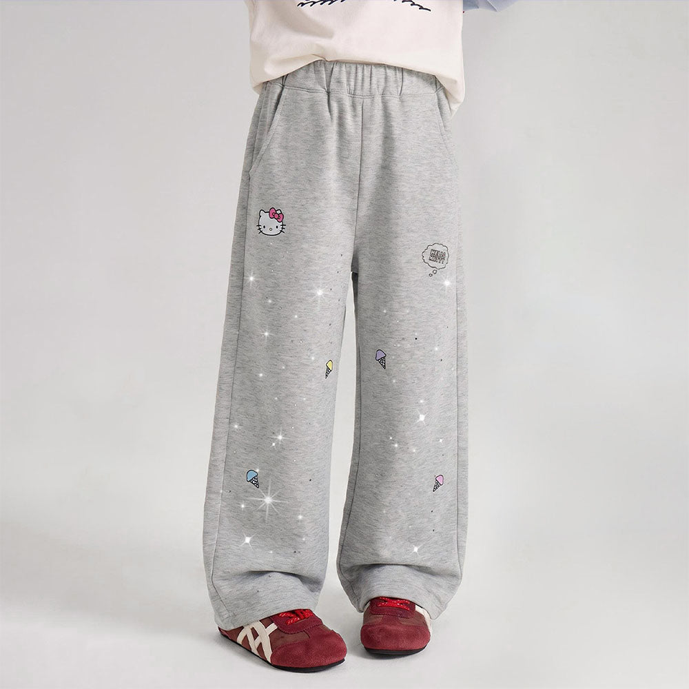 キッズ あったか 防寒 裏起毛 ワイドパンツ n-477