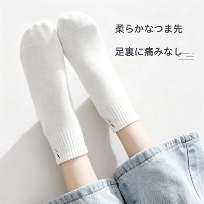可愛いキャラ 通気良好 肌優し コーマ綿 靴下 C-138