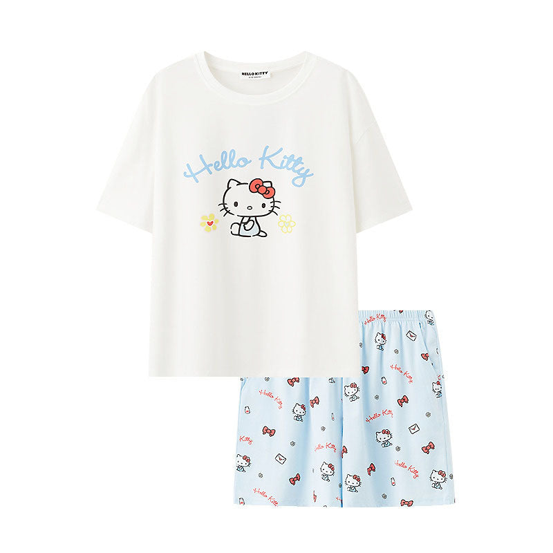 ゆったり Tシャツ+ショートパンツ パジャマセット C-50061